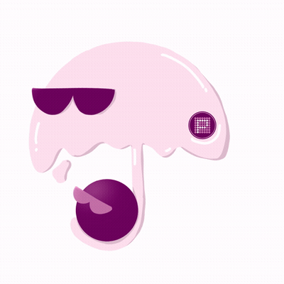 Pink Umbrella With Sunglasses Saying Yes Boss GIF