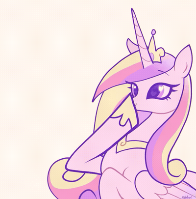 Pink Unicorn With Crown And Heart Background GIF