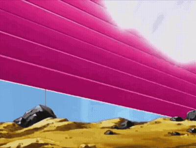 Pink Wall With Blue Sky And Rocks GIF