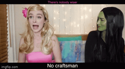 Pink Woman Nobody Wiser Green Woman No Craftsman GIF