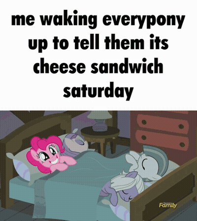 Pinkie Pie And Pony Laying In Bed GIF