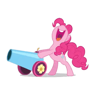 Pinkie Pie From My Little Pony Is Blowing Confetti Sticker