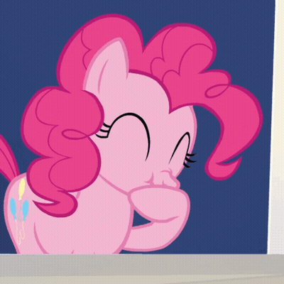 Pinkie Pie From My Little Pony Is Covering Her Mouth With Her Hand GIF