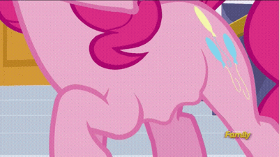Pinkie Pie From My Little Pony Is Shown In A Cartoon GIF
