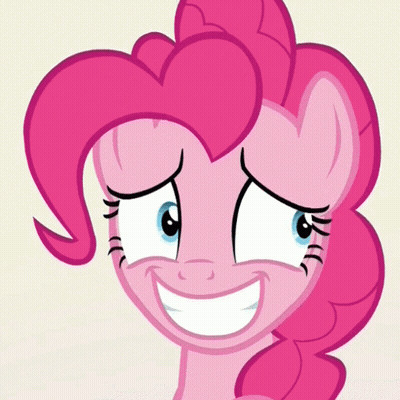 Pinkie Pie From My Little Pony Is Smiling And Making A Face GIF