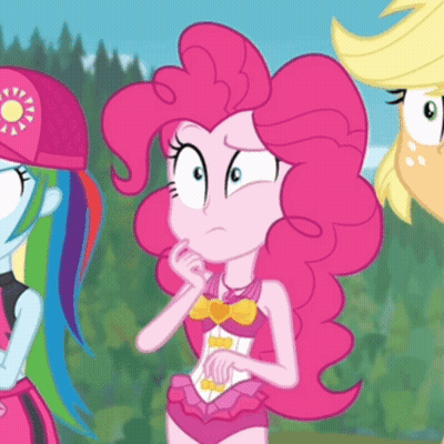 Pinkie Pie My Little Pony Equestria Girls Wearing Bikini GIF