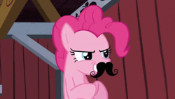 Pinkie Pie With Mustache GIF