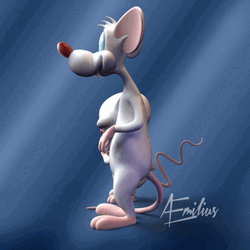 Pinky And The Brain 3D Turntable Animation GIF