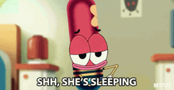 Pinky Malinky Animated Character Shh She's Sleeping GIF