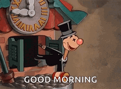 Pinocchio Cuckoo Clock Good Morning Cartoon GIF