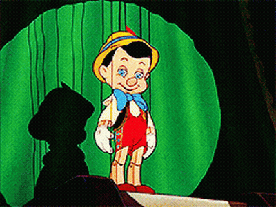 Pinocchio Standing On Stage GIF
