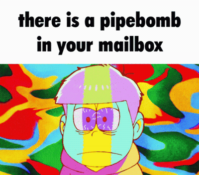 Pipebomb In Mailbox With Cartoon Character GIF