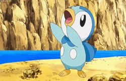 Piplup Catching Dawn GIF