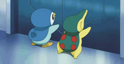 Piplup Push Cyndaquail GIF