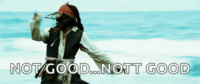 Pirate Dancing Ocean Saying Not Good Nott Good GIF
