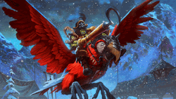 Pirate Gorilla Riding A Giant Parrot GIF