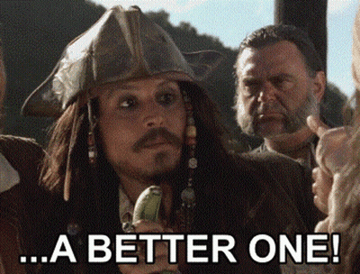 Pirate Hat Man Holding Banana Says A Better One GIF