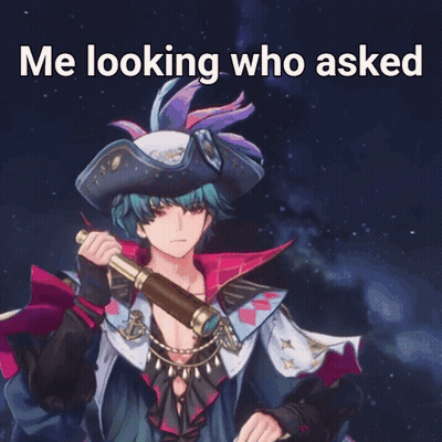 Pirate Holding Telescope Saying Me Looking Who Asked GIF
