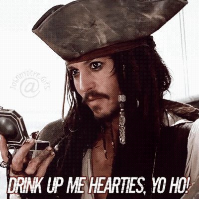 Pirate Man Drink Up Me Hearties Yo Ho GIF