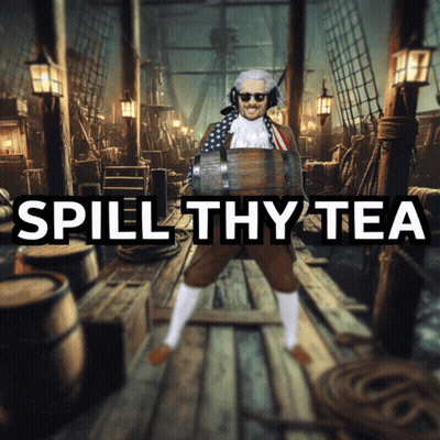 Pirate Man Holding Barrel Spill Thy Tea GIF