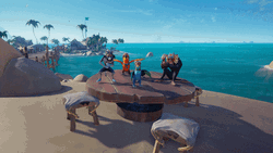 Pirate Parrot Grooving With Other Animals GIF