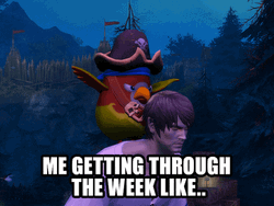 Pirate Parrot Pulling A Man Up GIF