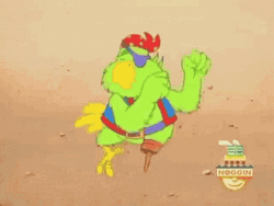 Pirate Parrot With Eye Patch Dancing GIF