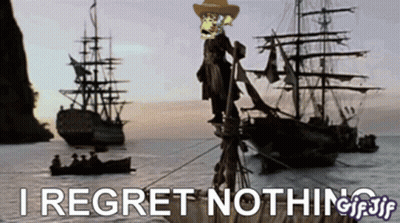 Pirate Ship I Regret Nothing GIF