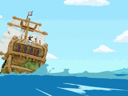 Pirate Ship Rowing Machine Form GIF