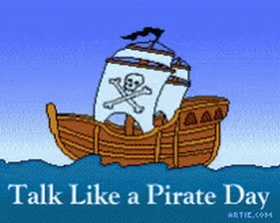 Pirate Ship Saying Talk Like A Pirate Day GIF