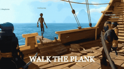 Pirate Ship Saying Walk The Plank GIF