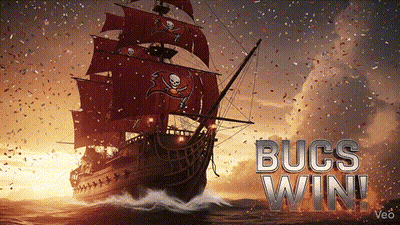 Pirate Ship With Skull And Crossbones Sails GIF
