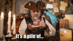 Pirate Talking To Parrot In Picture GIF