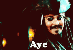 Pirates Of The Caribbean Jack Sparrow Aye GIF