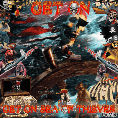 Pirates Saying Get On Sea Of Thieves GIF