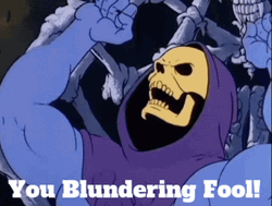 Pissed Off Skeletor You Blundering Fool GIF