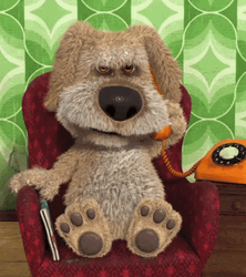 Pissed Off Talking Ben Dog Hang Up Phone GIF