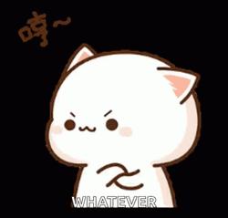 Pissed Off White Cat GIF
