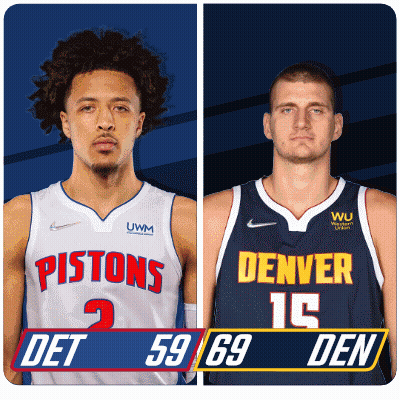 Pistons And Denver Basketball Players GIF