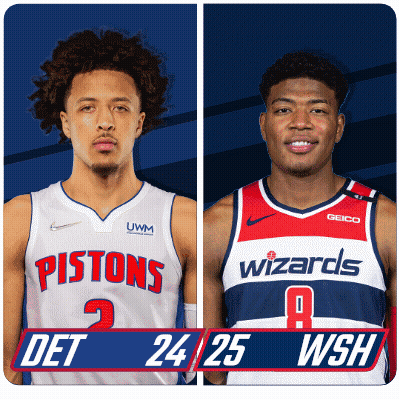 Pistons And Wizards Basketball Players Standing Together GIF