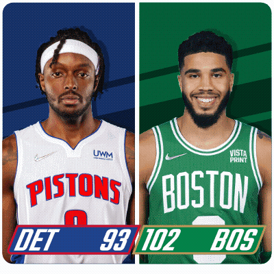 Pistons Player And Boston Celtics Player GIF