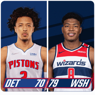 Pistons Player And Wizards Player GIF