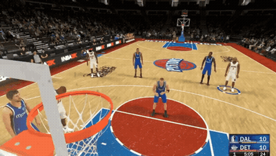Pistons Vs Dallas Basketball Game GIF