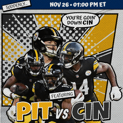 Pit Vs Cin Advertisement With Pittsburgh Steelers Players GIF