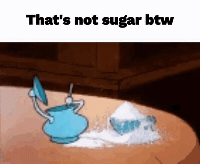 Pitcher And Cup With That's Not Sugar Btw GIF