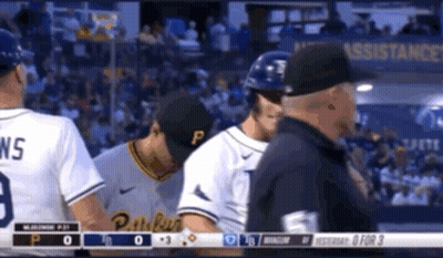 Pittsburgh Baseball Player Talking To Man GIF
