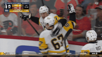Pittsburgh Penguins Vs Philadelphia Phillies Hockey Game GIF