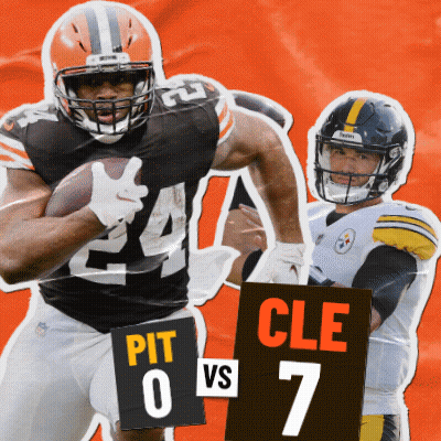 Pittsburgh Steelers And Cleveland Browns Are Playing Each Other GIF