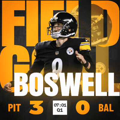 Pittsburgh Steelers Boswell Football Poster GIF