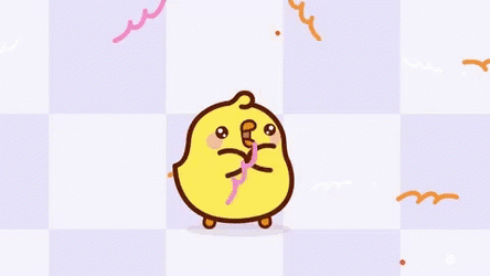 Piu Piu Playing Confetti GIF